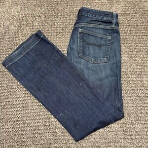 Gap 1969 Womens Long & Lean Jeans Size 26R Dark Wash Blue Denim